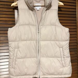 Old Navy Light Beige/Blush Puffer Vest